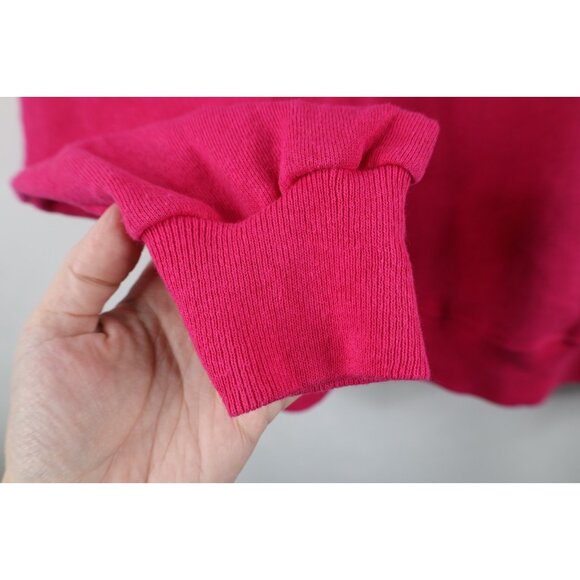 Vintage 90s Streetwear Womens Large Marco Island Flower Collared Sweatshirt USA - Picture 9 of 16